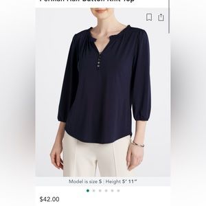 FORTUNE + IVY navy blouse